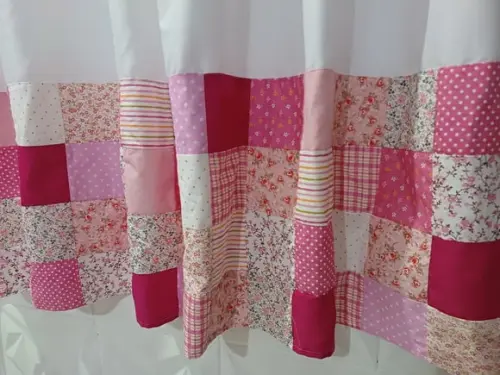 Cortina com Barrado em Patchwork