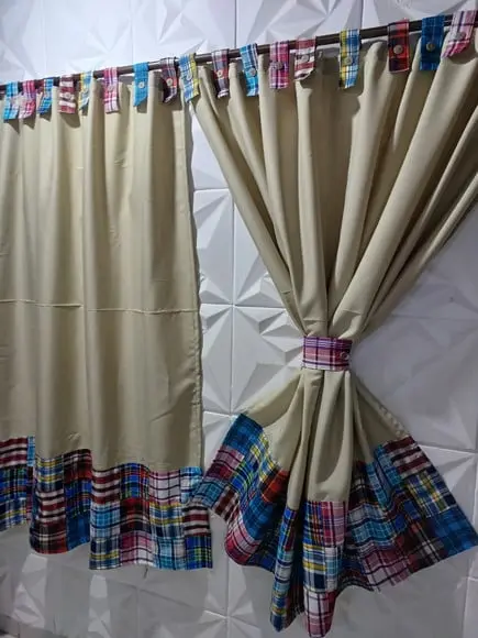 Cortina com Barrado em Patchwork