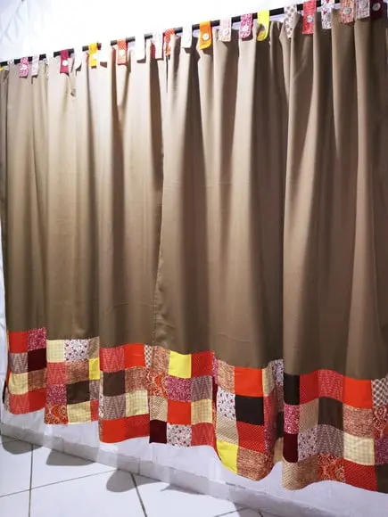 Cortina com Barrado em Patchwork
