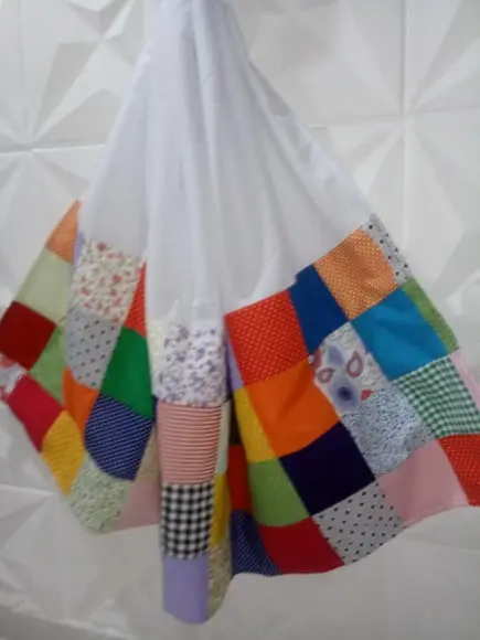 Cortina com Barrado em Patchwork