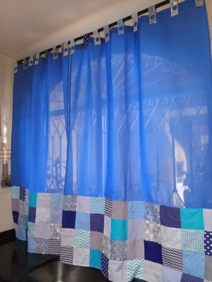 Cortina com Barrado em Patchwork
