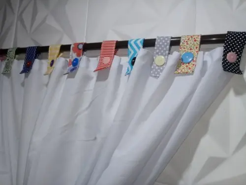 Cortina com Barrado em Patchwork