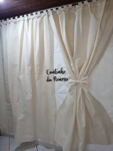 Cortina em Algodão Cru