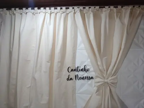 Cortina em Algodão Cru