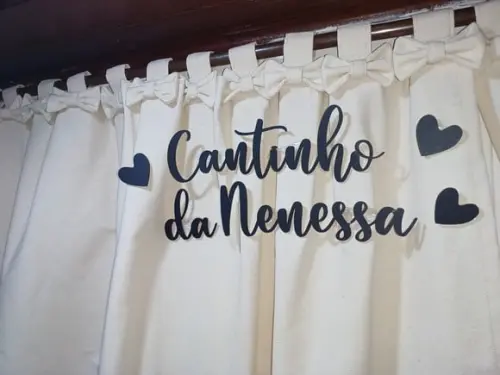 Cortina em Algodão Cru