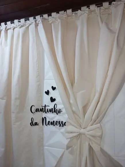 Cortina em Algodão Cru