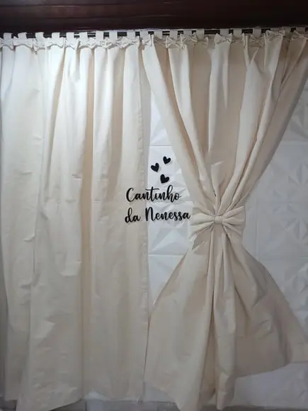 Cortina em Algodão Cru