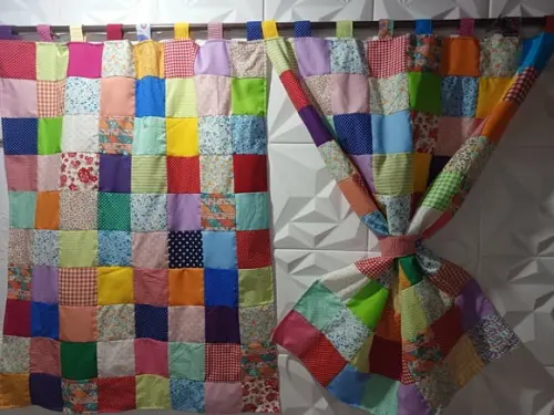 Cortina em Patchwork