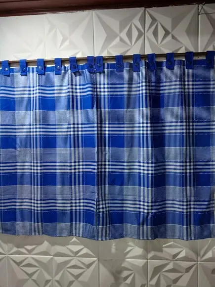 Cortina Xadrez + Toalha para Fogão
