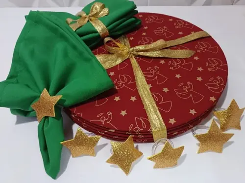 Sousplat Natal Kit 6 Lugares