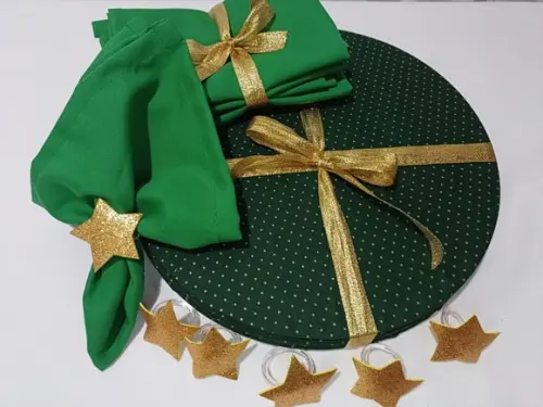 Sousplat Natal Kit 6 Lugares