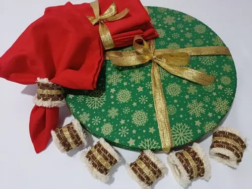 Sousplat Natal Kit 6 Lugares