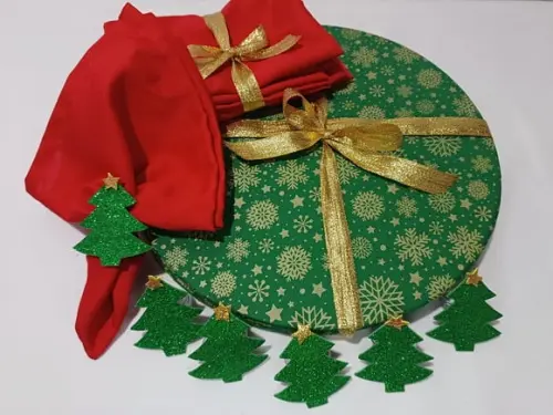Sousplat Natal Kit 6 Lugares