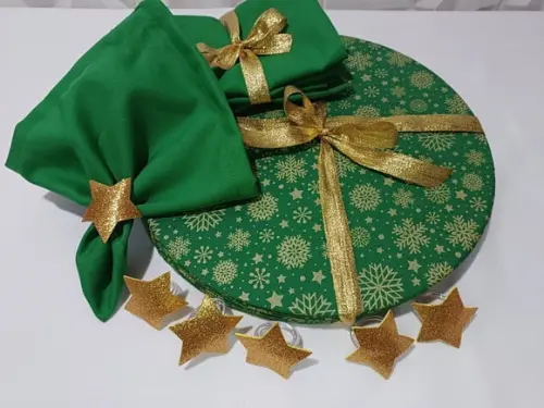 Sousplat Natal Kit 6 Lugares