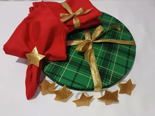Sousplat Natal Kit 6 Lugares