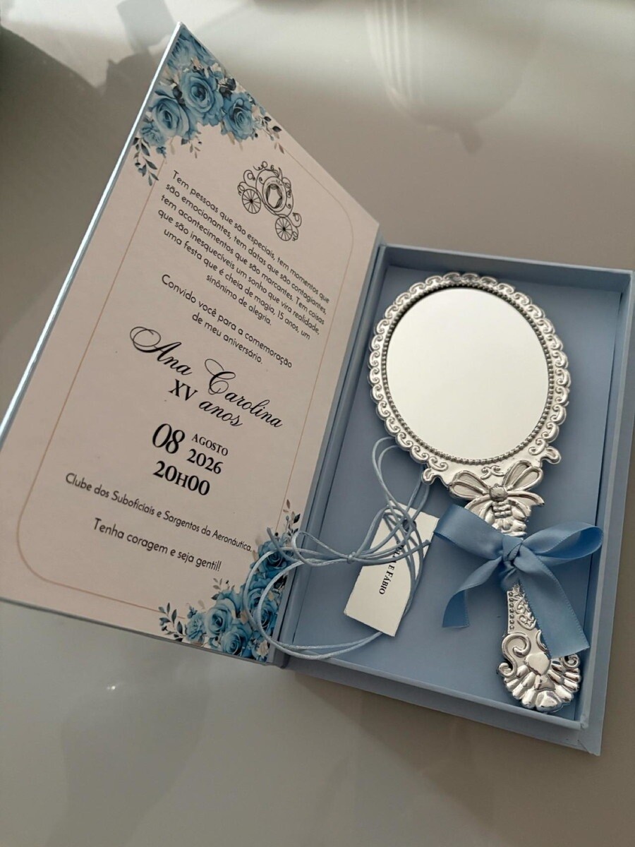 Convite de 15 anos Cinderela luxo