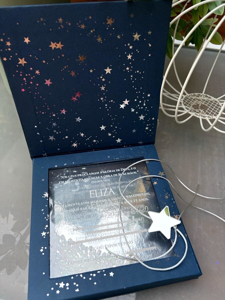 Convite de 15 Anos Céu Estrelado