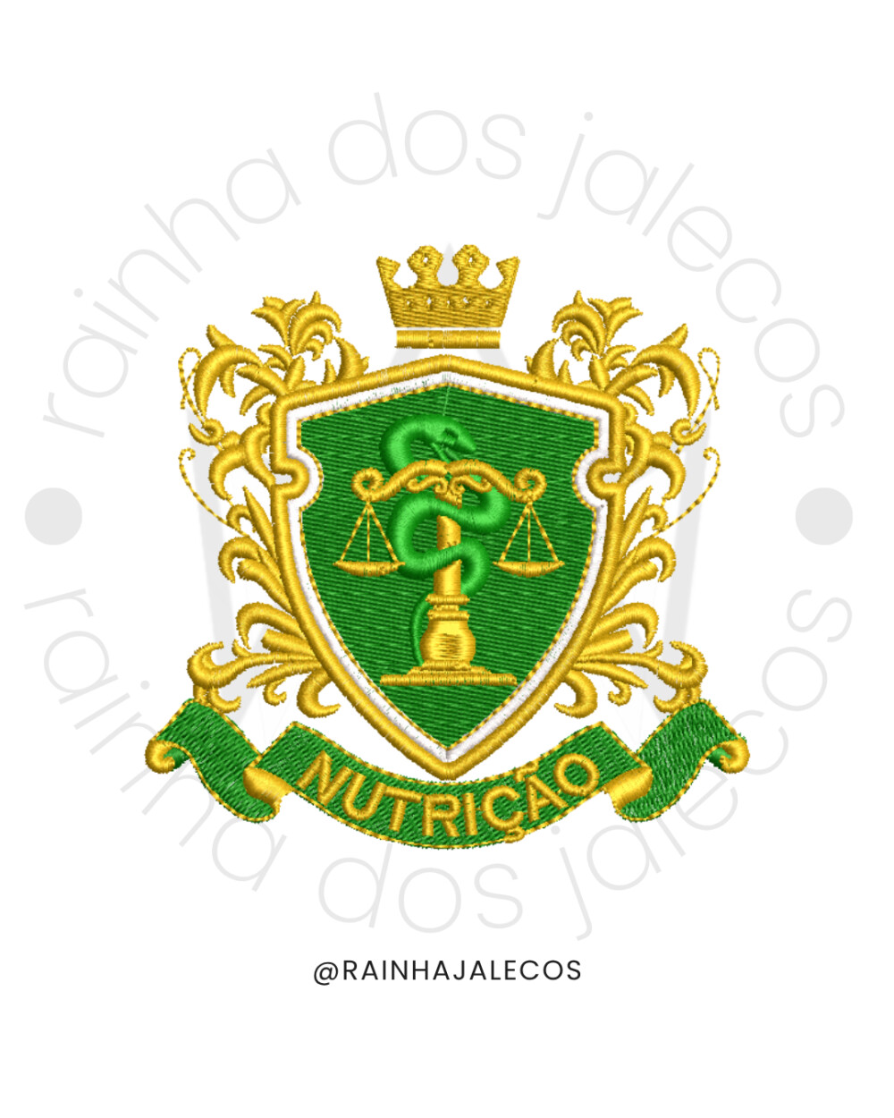Matriz Brasão Nutrição | Matriz para bordado computadorizado