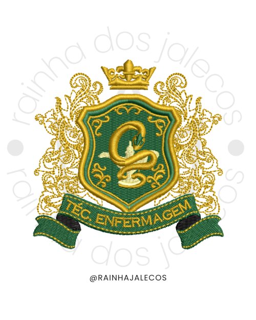 Matriz Brasão Téc. Enfermagem | Matriz para bordado computadorizado