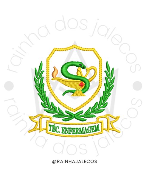 Matriz Brasão Téc. Enfermagem | Matriz para bordado computadorizado