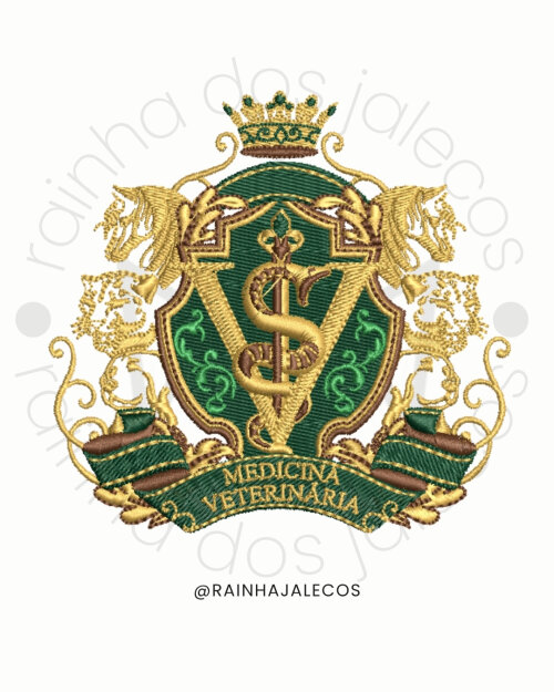 Matriz Brasão Medicina Veterinária | Matriz para bordado