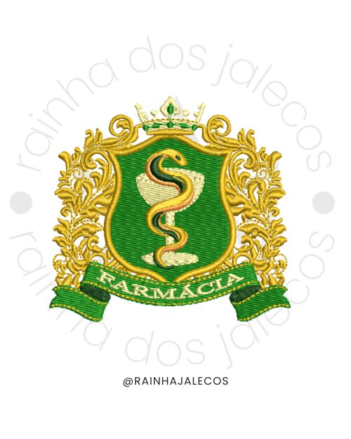 Matriz Brasão Farmácia | Matriz para bordado computadorizado