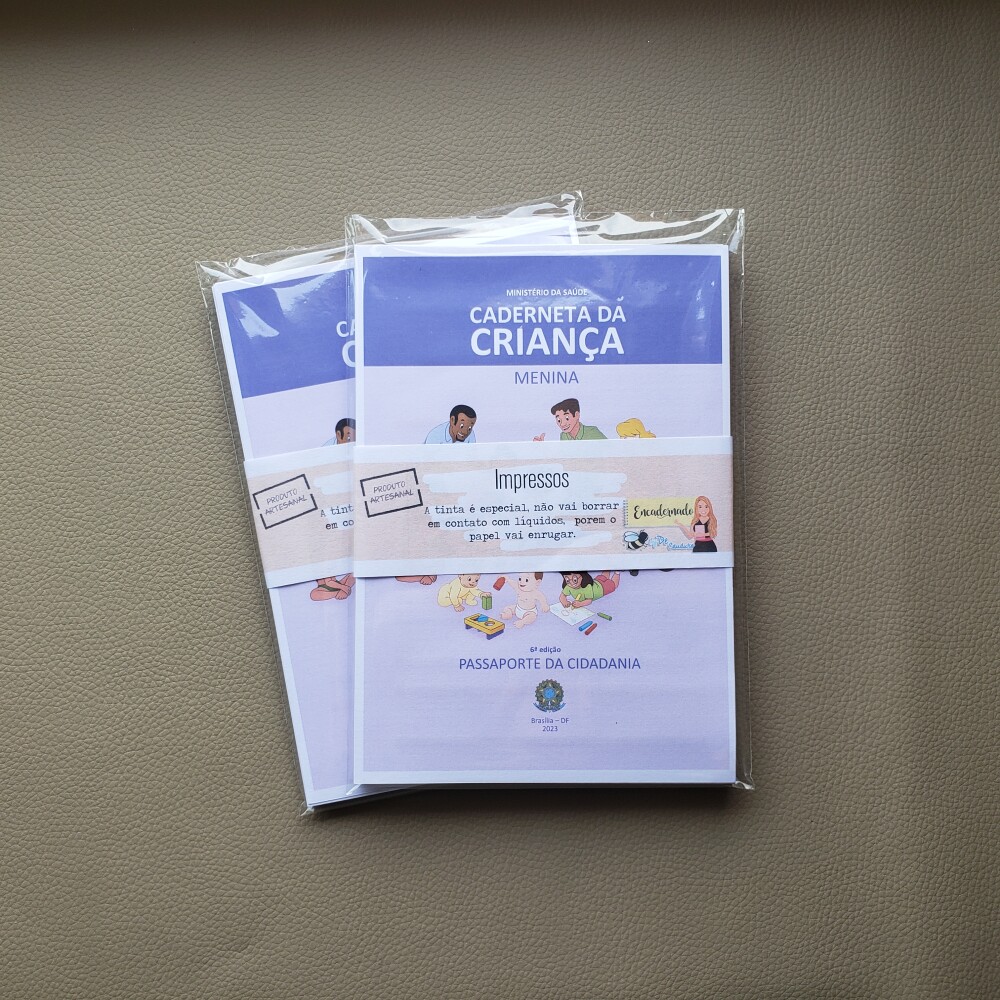 Miolo Impresso Caderneta de Saúde– Menina