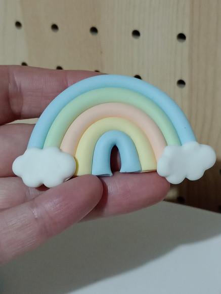 Aplique Arco-íris G de Biscuit para Lembrancinhas
