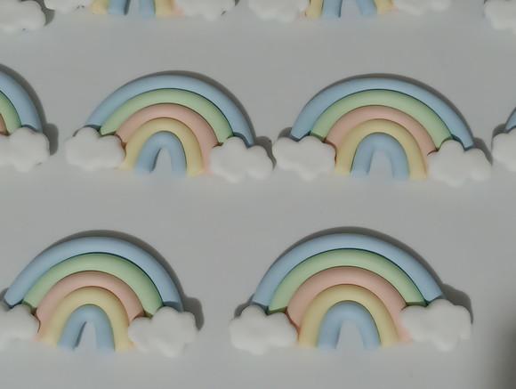 Aplique Arco-íris G de Biscuit para Lembrancinhas