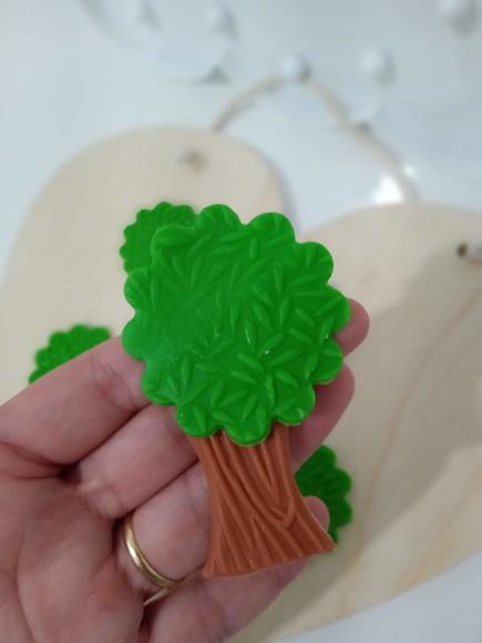 Aplique Árvore de Biscuit para Lembrancinhas Dez Peças