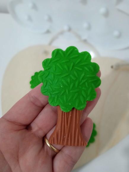 Aplique Árvore de Biscuit para Lembrancinhas Dez Peças