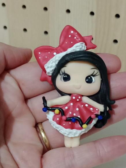Aplique Boneca de Natal para Laços ou Lembrancinhas