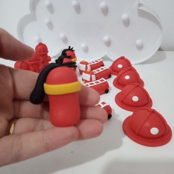 Aplique Bombeiros de Biscuit para Lembrancinhas