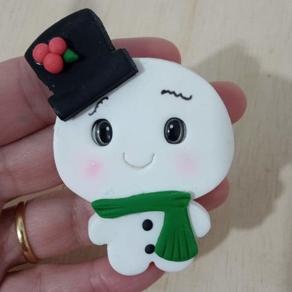 Aplique Boneco de Neve de Biscuit