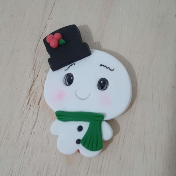 Aplique Boneco de Neve de Biscuit