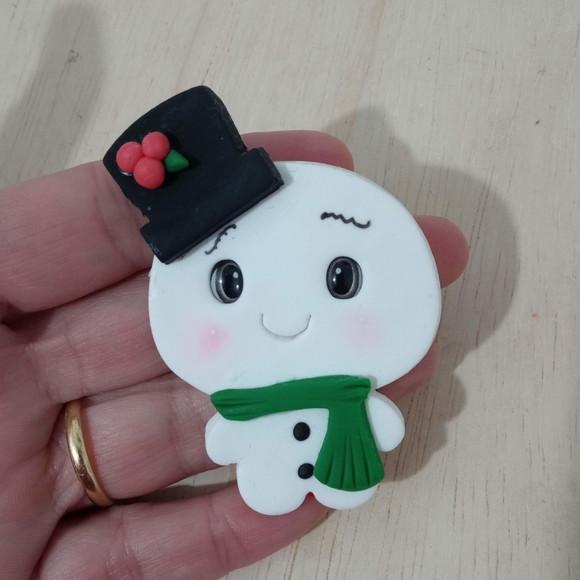 Aplique Boneco de Neve de Biscuit