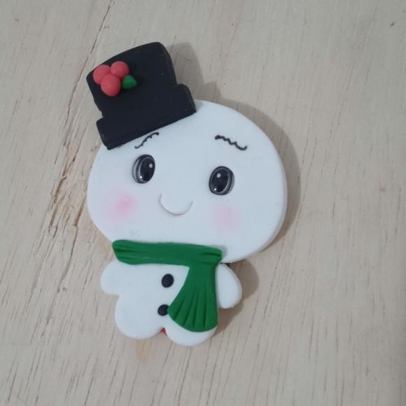 Aplique Boneco de Neve de Biscuit