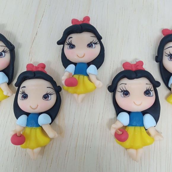 Aplique Branca de Neve de Biscuit para Lembrancinhas