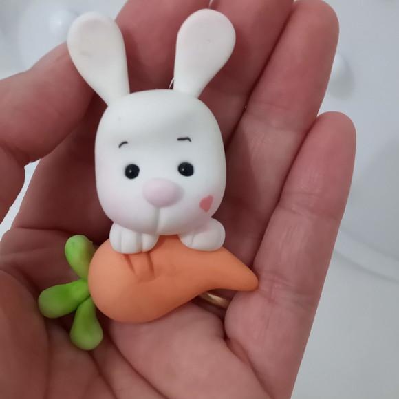 Aplique Coelhinho de Biscuit para Páscoa