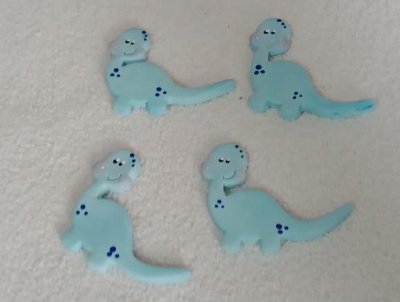 Aplique Dinossauro de Biscuit para Lembrancinhas Dez Peças
