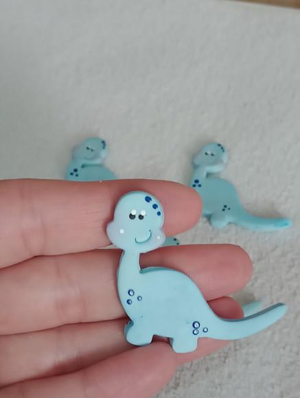 Aplique Dinossauro de Biscuit para Lembrancinhas Dez Peças