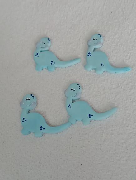 Aplique Dinossauro de Biscuit para Lembrancinhas Dez Peças