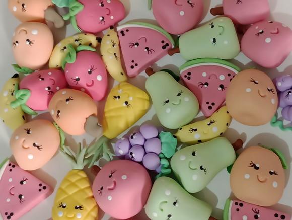 Aplique Frutinhas de Biscuit com Carinha