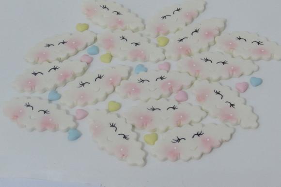 Aplique Nuvem de Biscuit para Lembrancinhas