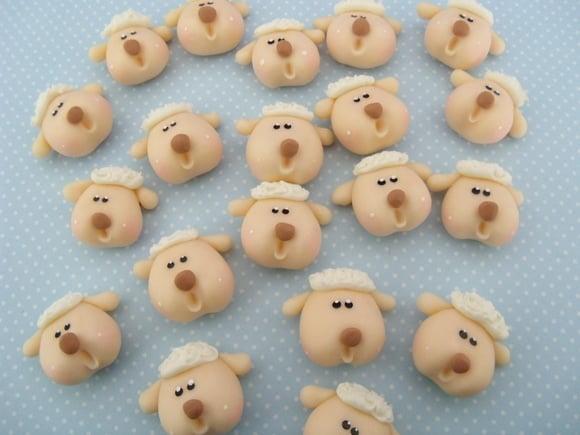 Aplique Ovelha de Biscuit para Lembrancinhas com Dez