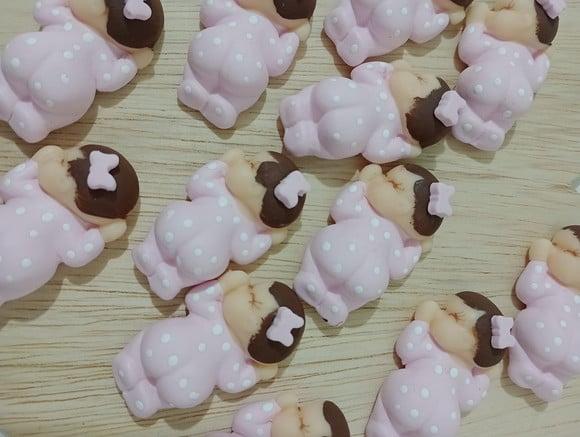 Aplique para Lembrancinha de Maternidade Bebê Bumbum Biscuit