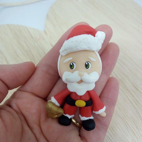 Aplique Papai Noel de Biscuit para Lembrancinhas ou Laços