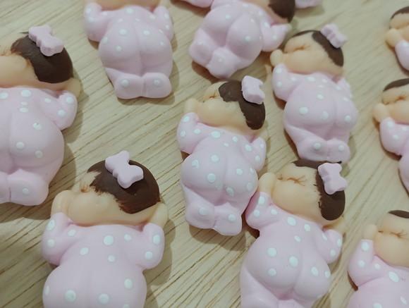 Aplique para Lembrancinha de Maternidade Bebê Bumbum Biscuit