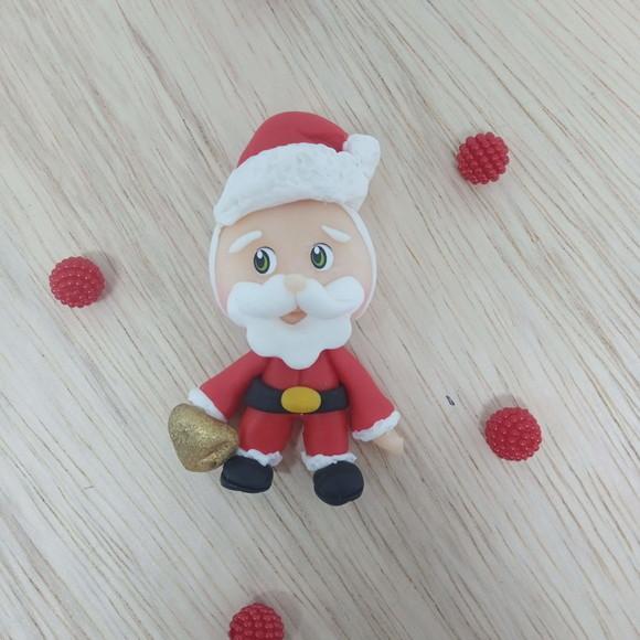Aplique Papai Noel de Biscuit para Lembrancinhas ou Laços