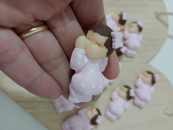 Aplique para Lembrancinha de Maternidade Bebê Bumbum Biscuit